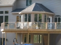 Treated Wood Deck with Glass Rails